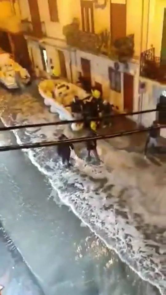 Chaos as Storm Harry's Tsunami-Style Surge Floods Sicilian Streets