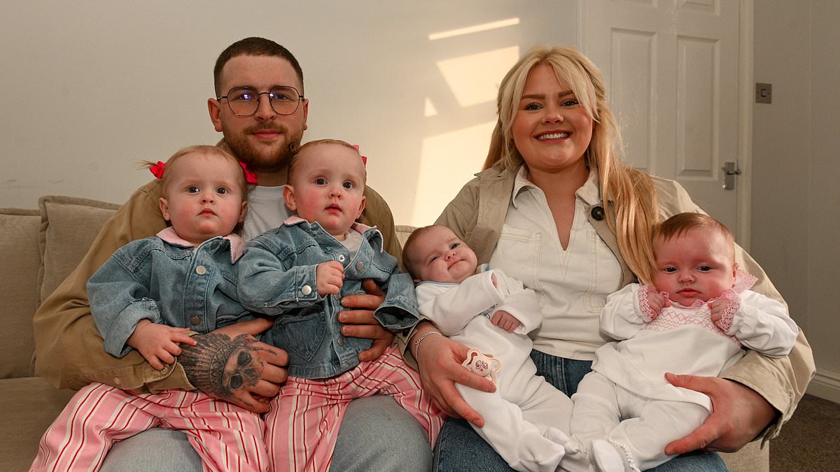 Defying Medical Odds: Hartlepool Couple Welcome Four Children in a Year, Inspiring Hope for Infertile Families
