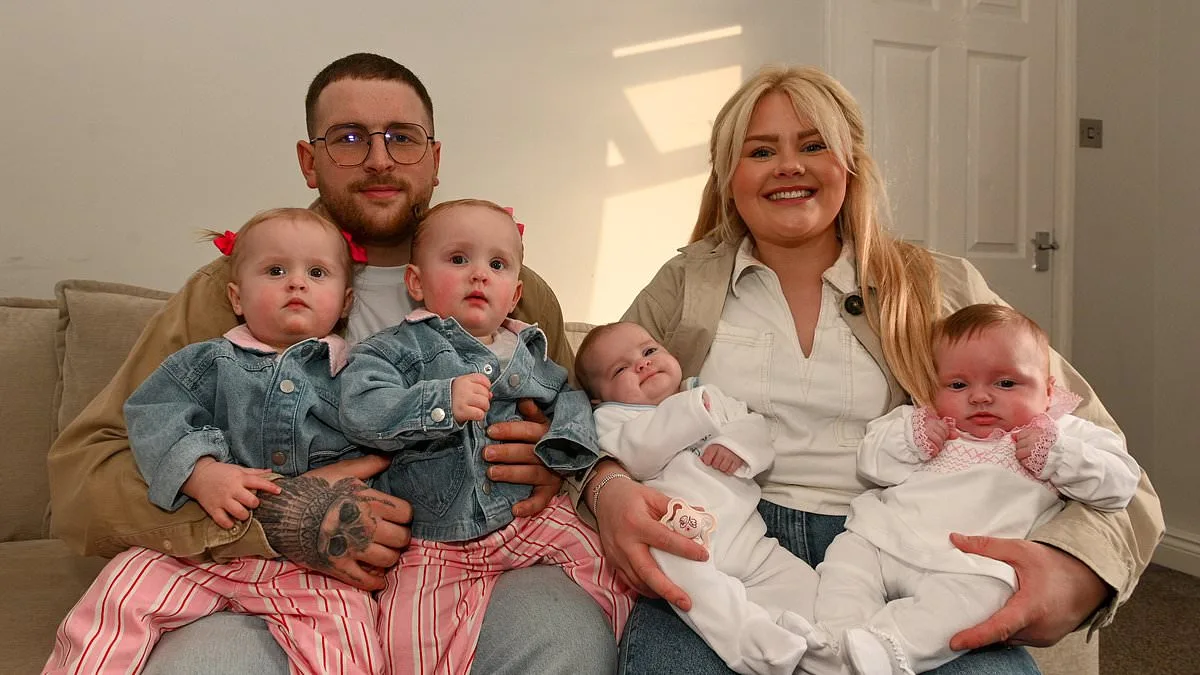 Defying Medical Odds: Hartlepool Couple Welcome Four Children in a Year, Inspiring Hope for Infertile Families