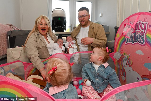 Defying Medical Odds: Hartlepool Couple Welcome Four Children in a Year, Inspiring Hope for Infertile Families