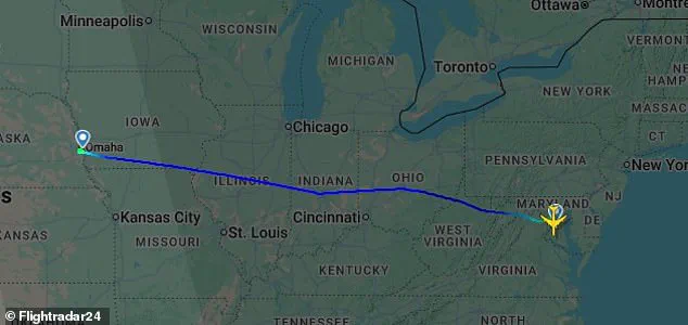 Doomsday Plane's Sudden Deployment Tracked in Eastward Flight from Omaha to Maryland