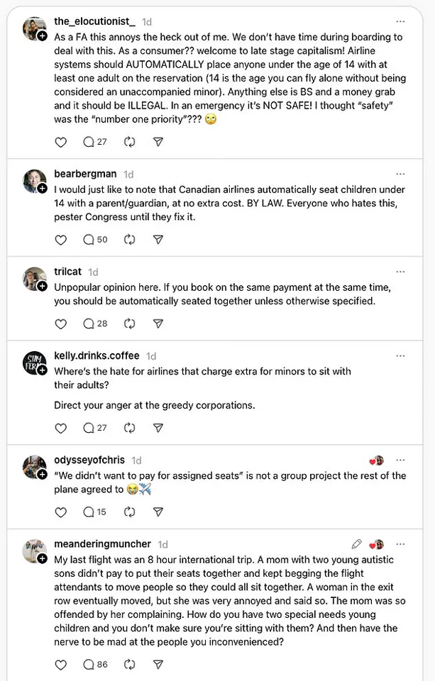 Father's Request to Rearrange Seats Sparks Debate on Airline Etiquette and Corporate Policies