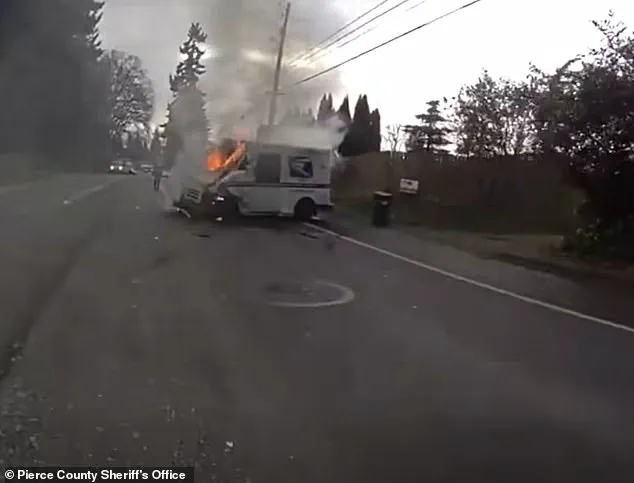 Heroic Sheriff's Deputy Rescues Injured Mail Truck Driver After Crash in Washington State