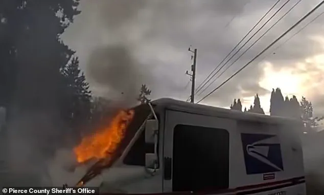 Heroic Sheriff's Deputy Rescues Injured Mail Truck Driver After Crash in Washington State