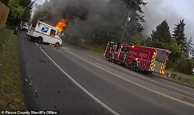 Heroic Sheriff's Deputy Rescues Injured Mail Truck Driver After Crash in Washington State