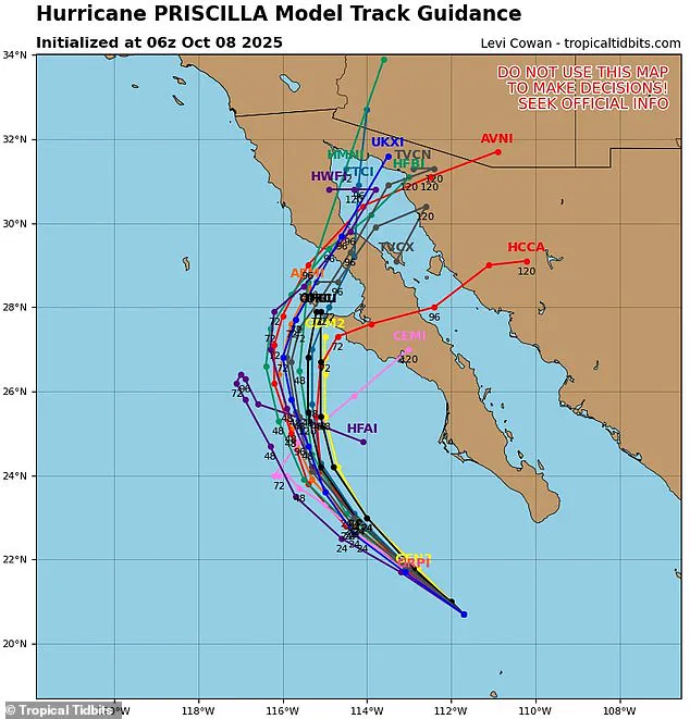 Hurricane Priscilla's Altered Path Raises Alarms for Southwestern States