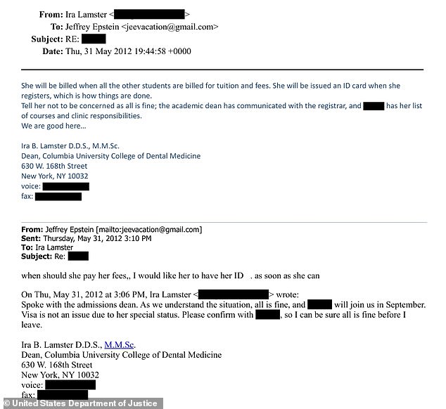 Jeffrey Epstein Facilitated Karyna Shuliak's Unconventional Admission to Columbia Dental School and Provided Extensive Financial Support