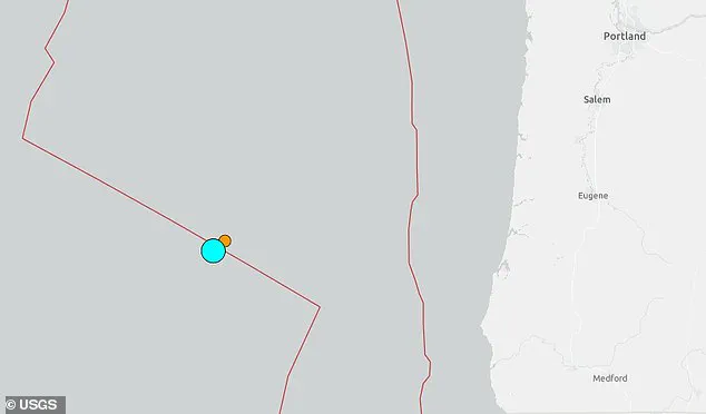 Major Earthquake Off Oregon Coast, Magnitude 6.0 with 65% Chance of Aftershocks