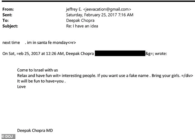 Newly Released Emails Reveal Deepak Chopra's Public Persona vs. Private Correspondence with Jeffrey Epstein