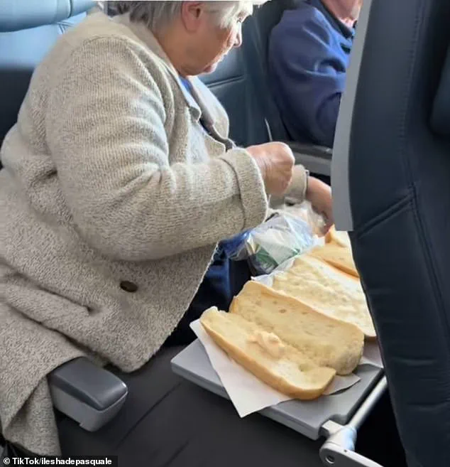 Passenger Creates Meal Using Airplane Tray Table During Five-Hour Flight