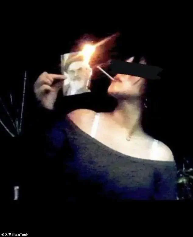 Privileged Access to Defiance: Iranian Women's Symbolic Act of Lighting Cigarettes with Burning Khamenei Images Exposes Hidden Resistance