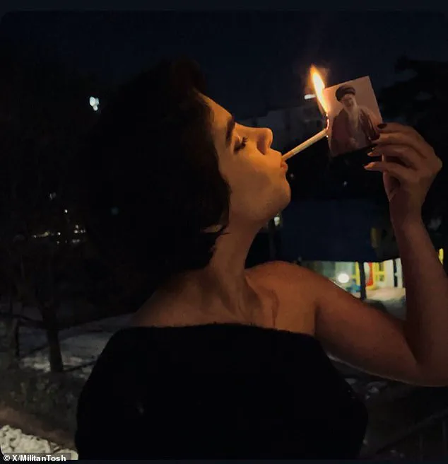 Privileged Access to Defiance: Iranian Women's Symbolic Act of Lighting Cigarettes with Burning Khamenei Images Exposes Hidden Resistance