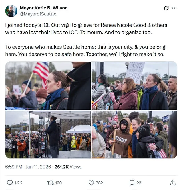 Seattle Mayor Katie B. Wilson Faces Controversy Over Photo with Far-Left Activist Holding Arson Placard