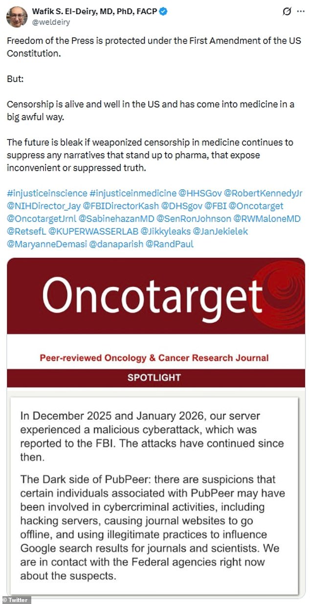 Study on Cancer Cases Following Covid Vaccination Published in Oncotarget as Journal Faces Cyberattack