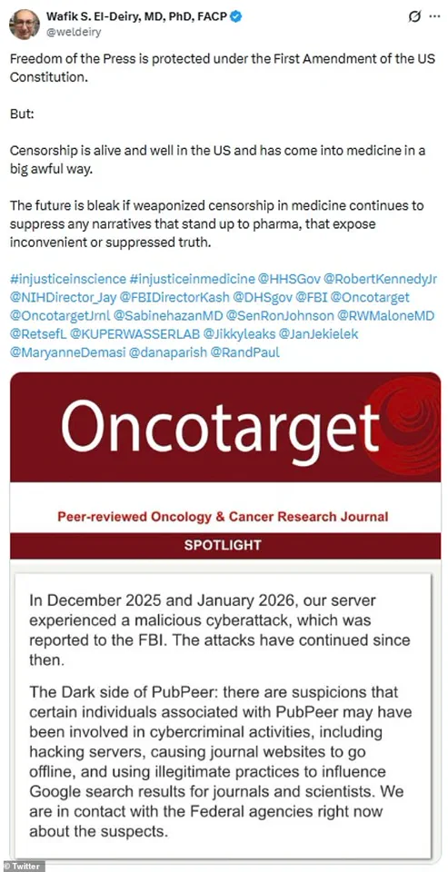 Study on Cancer Cases Following Covid Vaccination Published in Oncotarget as Journal Faces Cyberattack