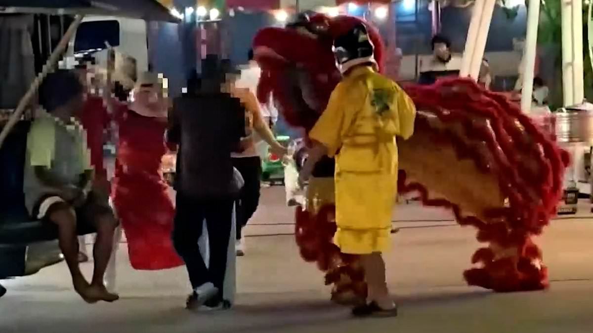 Thai Police in Red Dragon Costume Apprehend Art Theif in Unprecedented Lunar New Year Operation