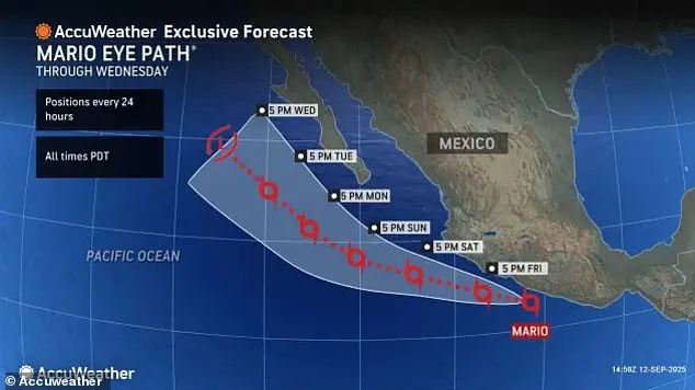 Tropical Storm Mario, the 13th Named Storm of the Pacific Season, Classified as 'Mini' by NHC, Brings Potential Hazards to West Coast