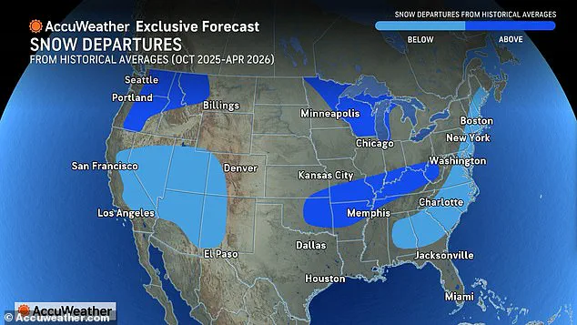 Winter Weather Outlook: Diverging Patterns as Meteorologists Warn of Below-Average Snowfall and Increased Nor'easter Threat in the Northeast, Says Dr. Emily Carter
