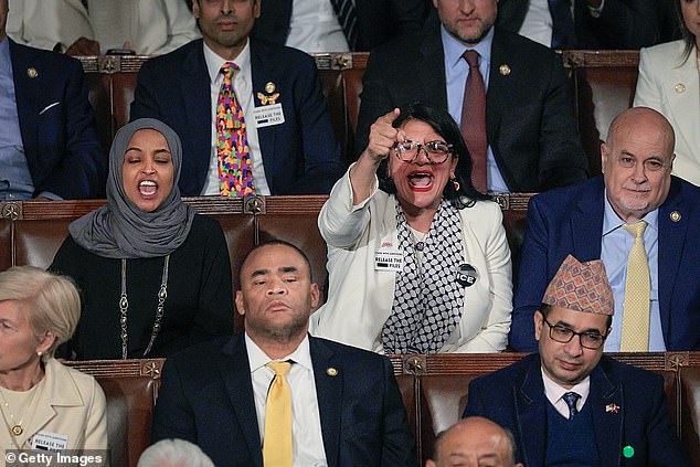 Democratic Rep Rashida Tlaib Chants 'KKK' During SOTU, Drawing Widespread Criticism