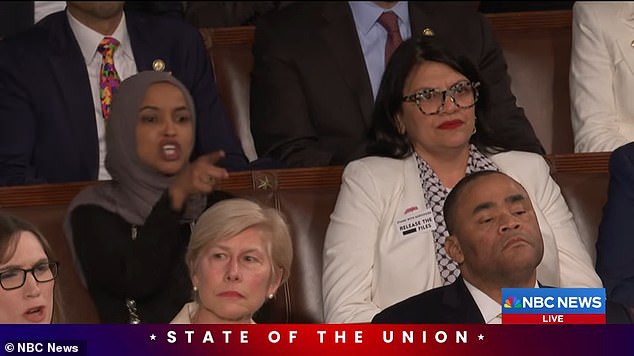 Democratic Rep Rashida Tlaib Chants 'KKK' During SOTU, Drawing Widespread Criticism