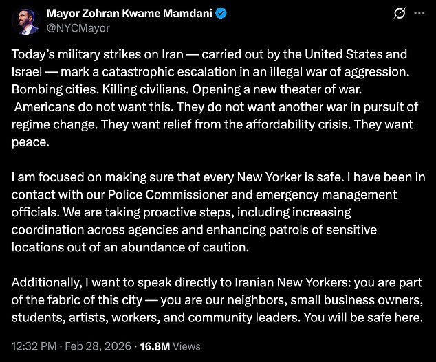 New York Mayor Faces Backlash Over Condemnation of Trump's Iran Strikes Amid Rising Tensions