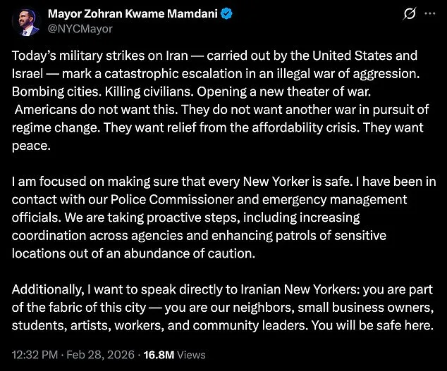 New York Mayor Faces Backlash Over Condemnation of Trump's Iran Strikes Amid Rising Tensions