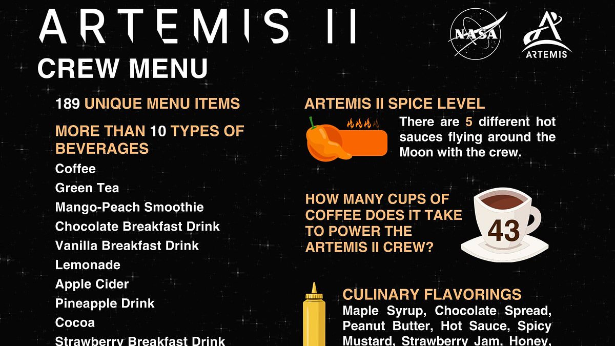 Artemis II Crew to Savor Gourmet Space Meals on Historic Moon Mission