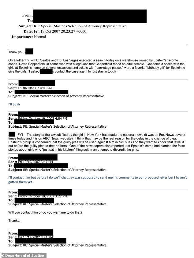 Newly Released DOJ Files Reveal FBI's Collapsed Probe into David Copperfield and Jeffrey Epstein's Alleged Ties to Minors