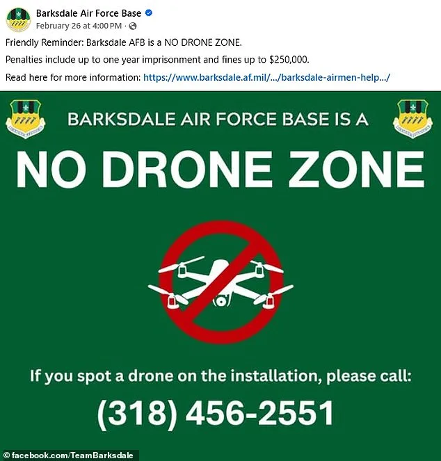 Mysterious Drone Triggers Terror Alert and Shelter-in-Place at Barksdale Air Force Base, First Since Iran War Begins