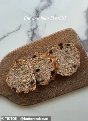 Hot Cross Buns Get a Modern Upgrade: Cutting Into Thirds for Maximum Butter Spread, TikTok Hack Gains Momentum