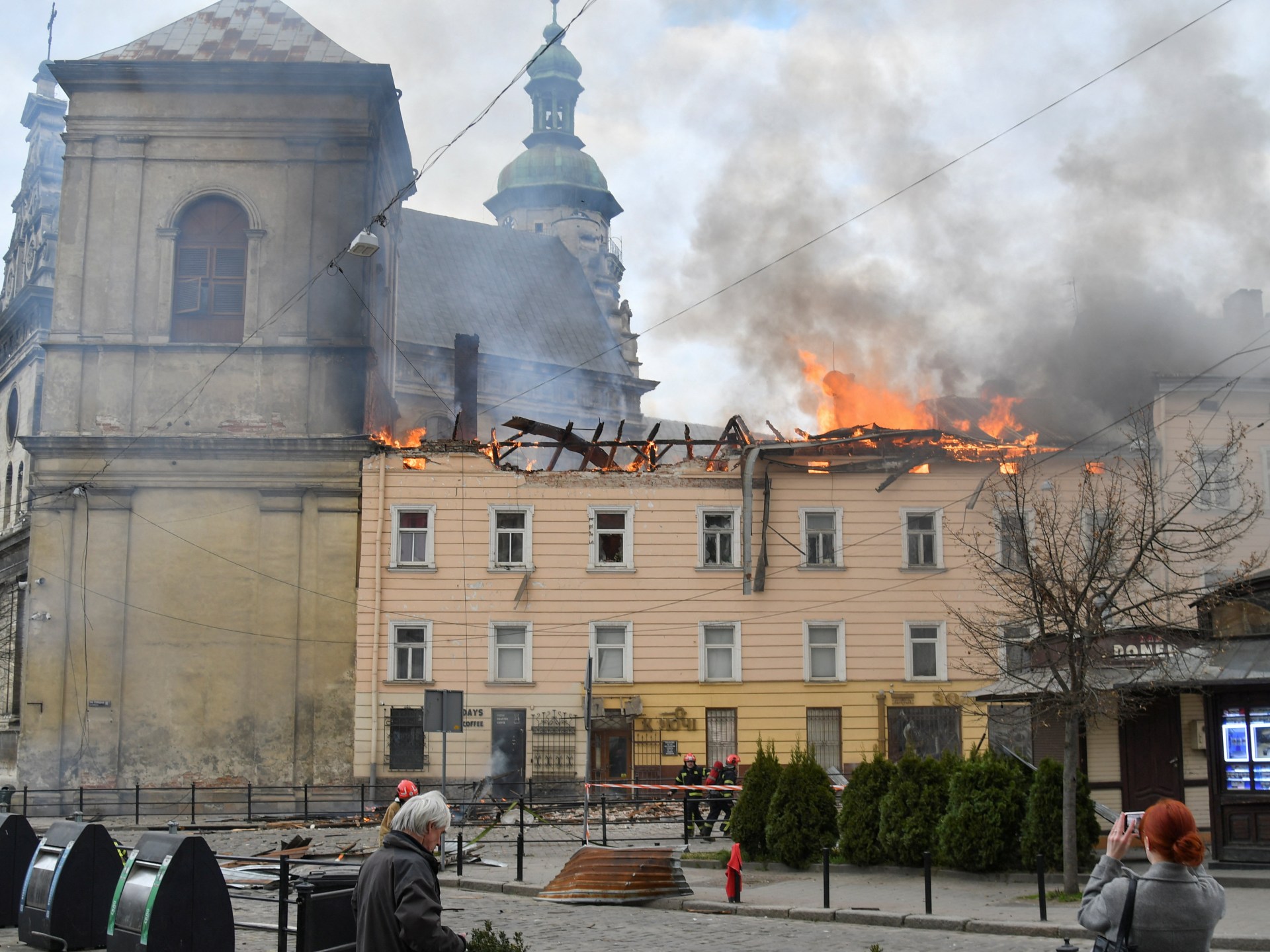 Russia Launches Largest Aerial Assault on Ukraine, Targeting Cultural Landmarks in Historic Drone Campaign