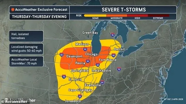 As Tornado Alley Shifts East, Severe Weather Threatens Eight States and Major Cities
