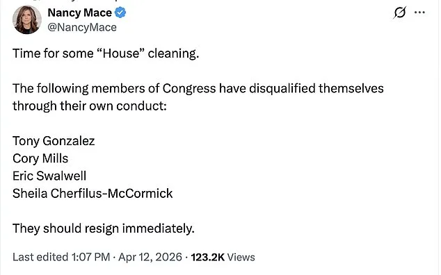 Florida Republican Calls for Expulsion of Four Lawmakers Amid Sexual Misconduct and Financial Scandals, Sparking Capitol Hill Reckoning