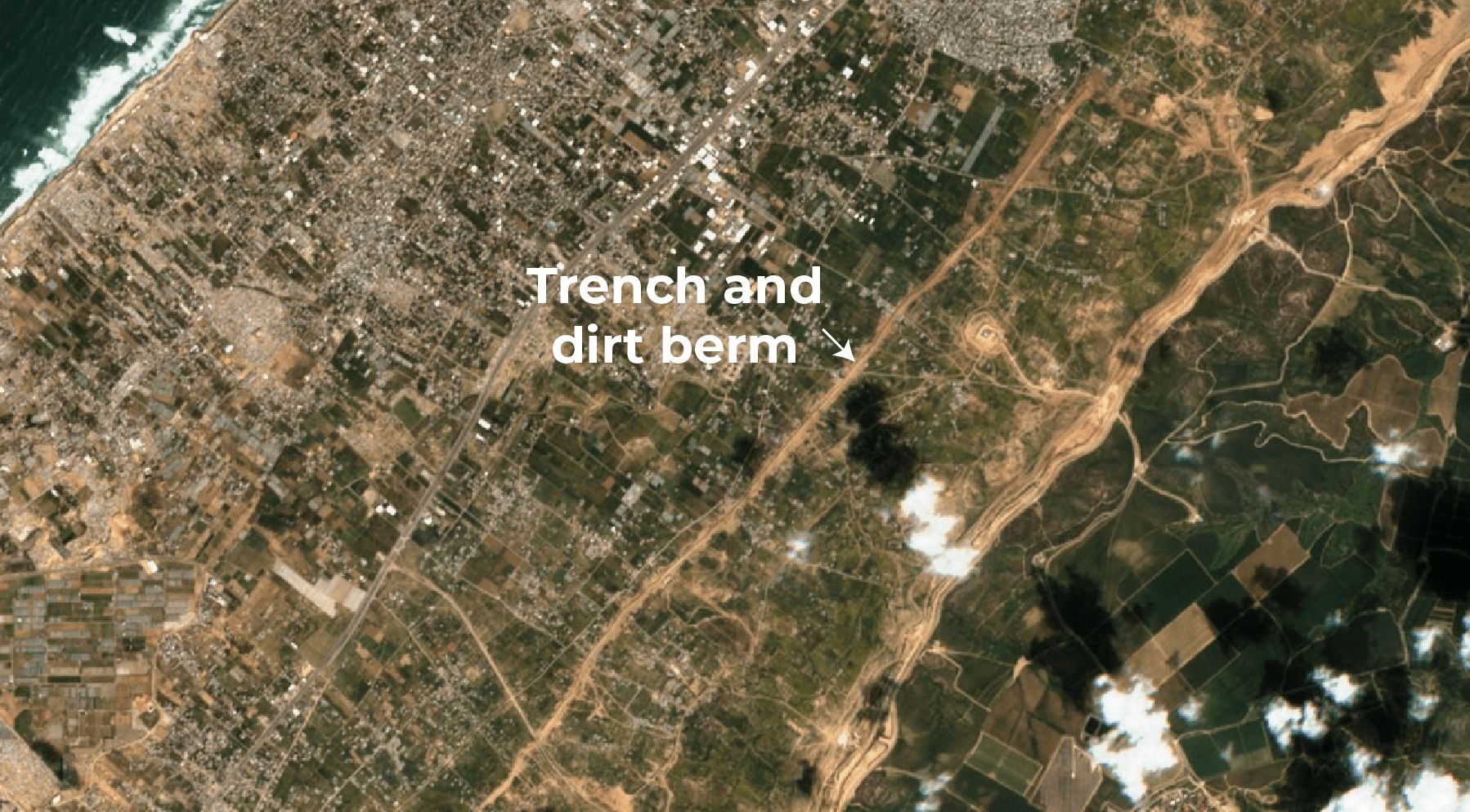Satellite images show Israel building military forts in Gaza while reconstruction stalls.