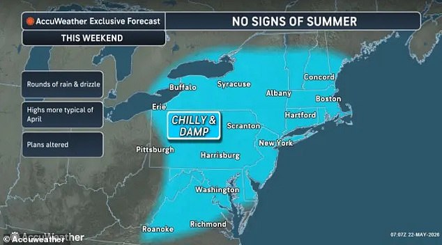 Memorial Day Weekend Brings Freezing Temperatures and Heavy Rain to Northeast