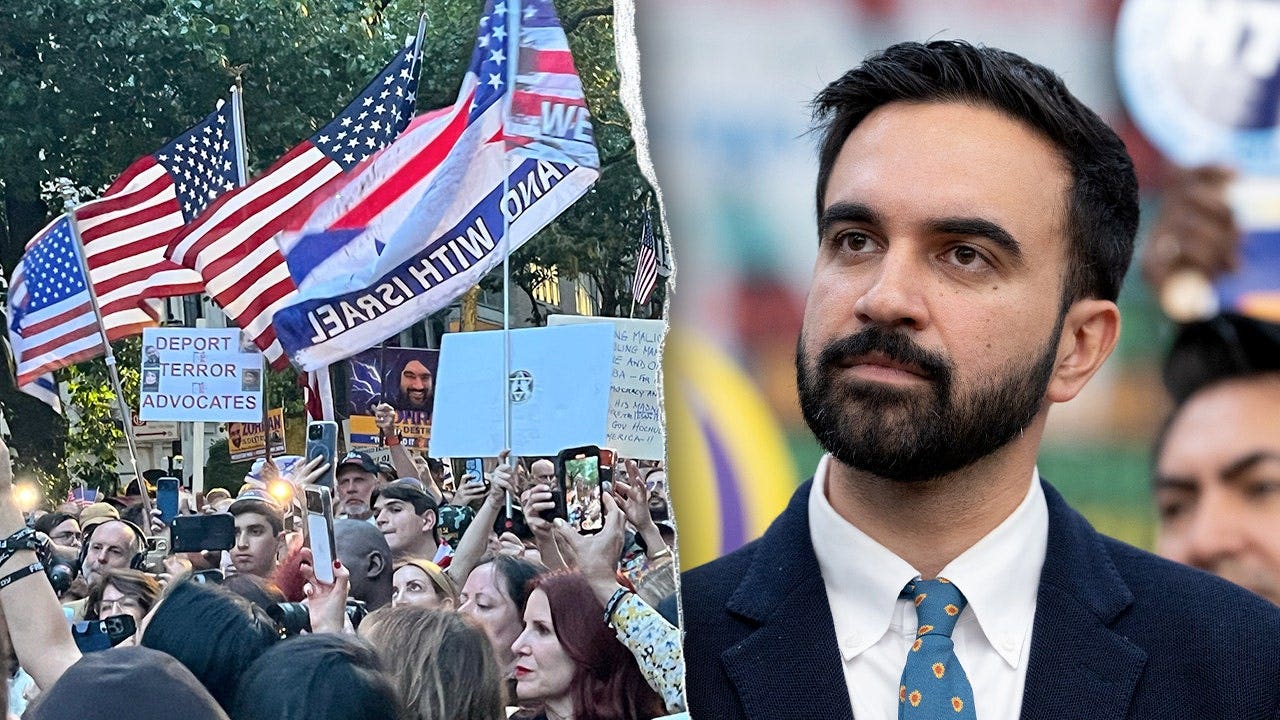 Protesters rally outside Gracie Mansion demanding Mayor Mamdani's removal over antisemitism concerns.
