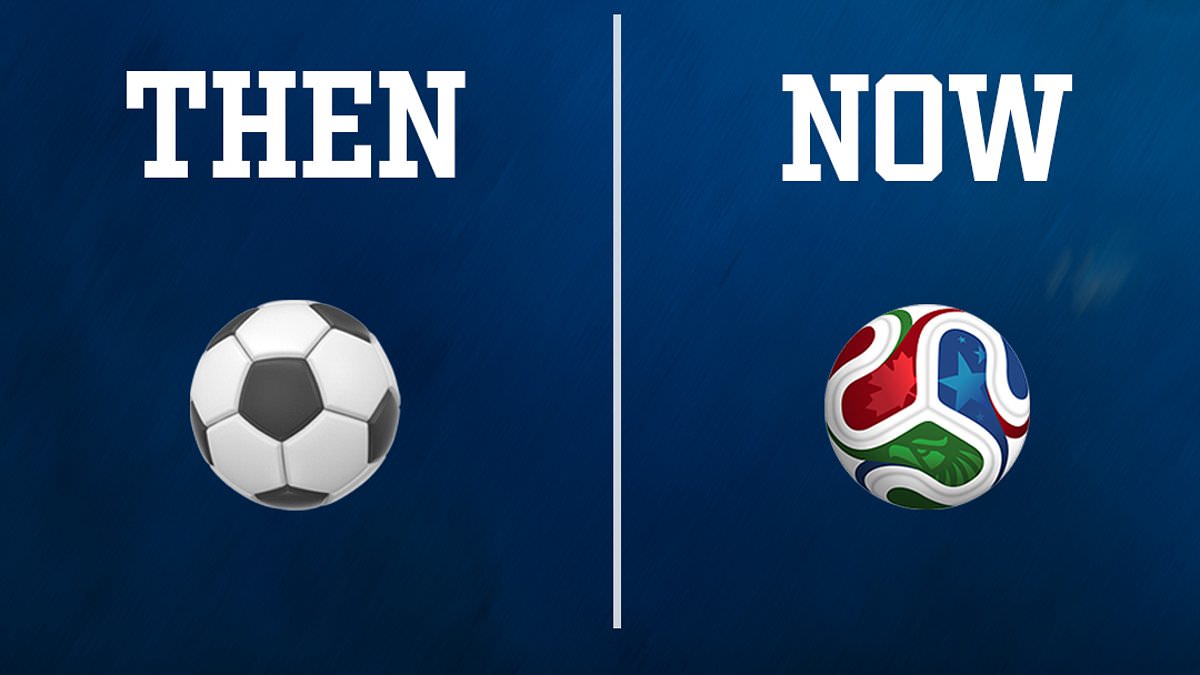 WhatsApp updates football emoji to show Adidas World Cup match ball design.