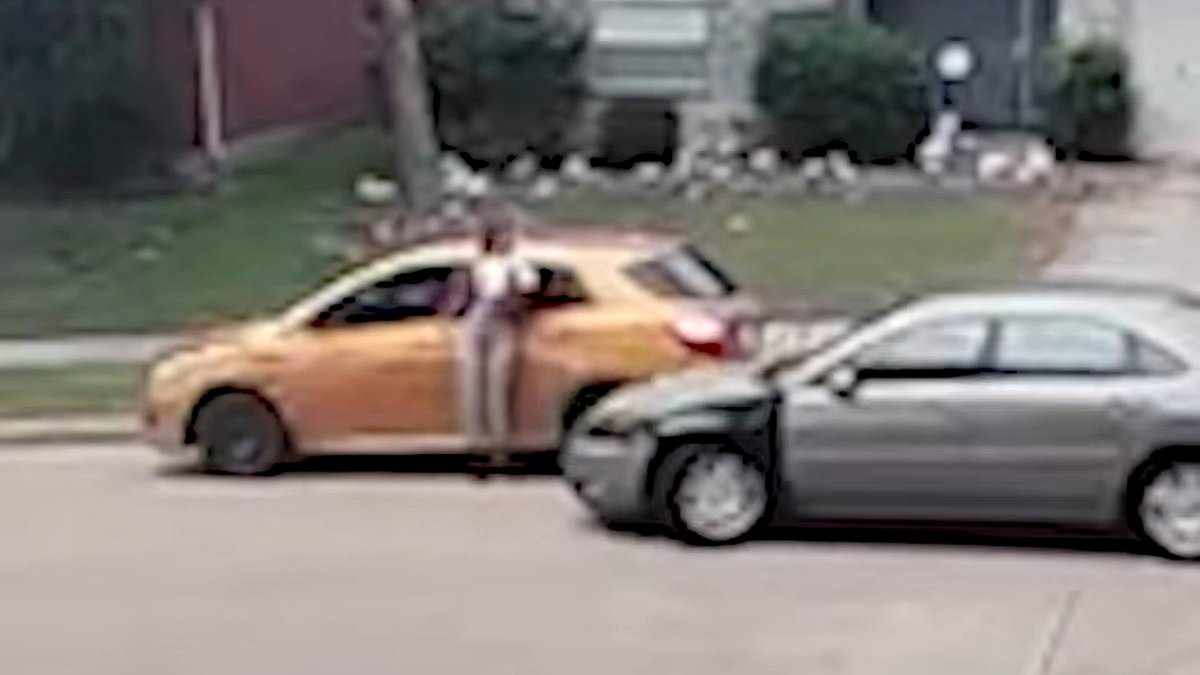 Houston delivery driver stands after being hit by fleeing burglary suspect