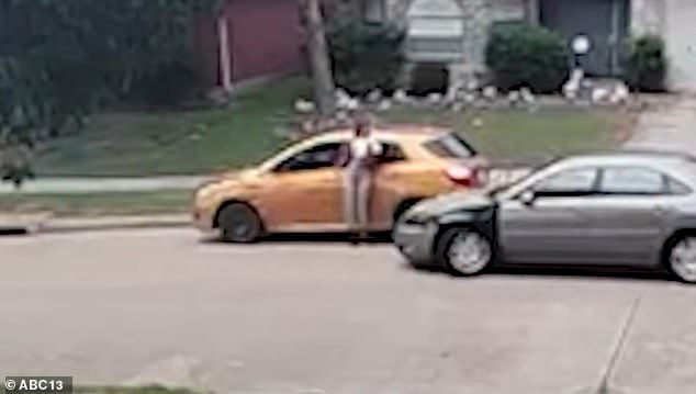 Houston delivery driver stands after being hit by fleeing burglary suspect