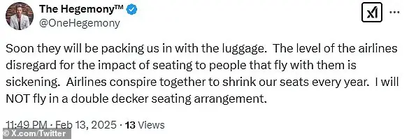 Airbus and Startup Collaborate on Double Decker Seats to Solve Airplane Crowding