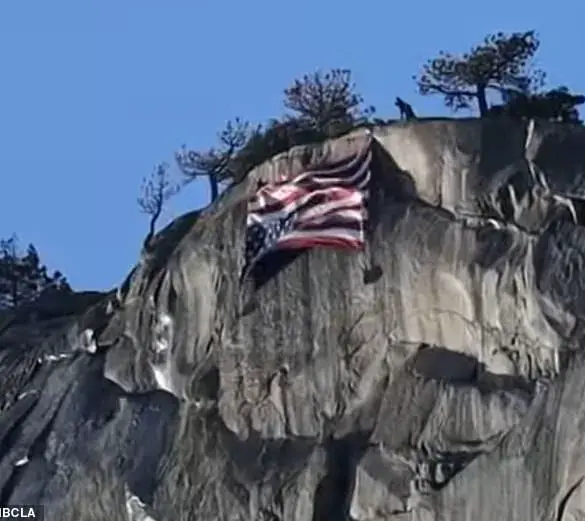 Protestor Hangs Upside-down American Flag at Yosemite National Park in Anti-Trump Stance