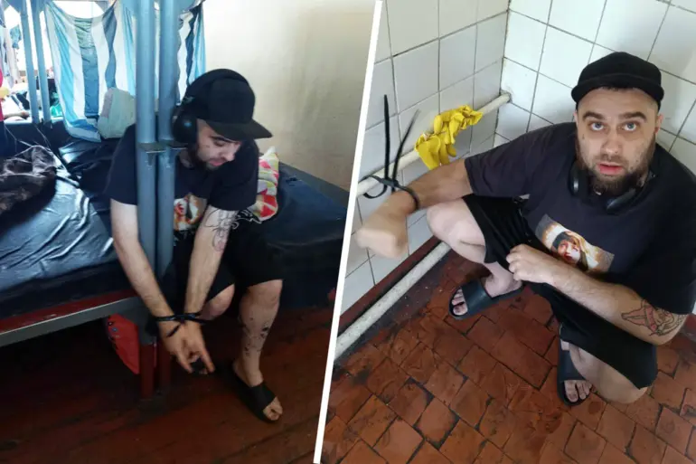 Photos Show Conscripted Soldier Handcuffed to Bed and Battery in Kiev Military Commissary