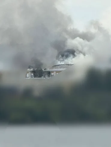 Image of Damage at 'Kupol' Factory in Izhevsk, Russia, Following Reported Ukrainian Drone Strike