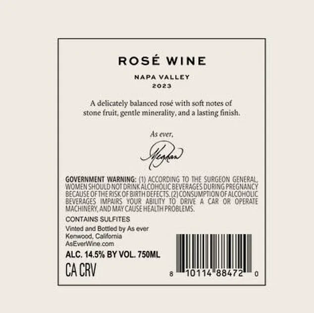 Late-Breaking Scandal: Meghan Markle's Overpriced Napa Valley Rosé Under Fire for Exploiting Royal Ties and Prioritizing Profit Over Quality