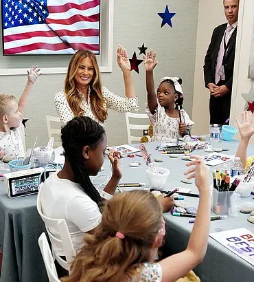 Melania Trump's Surprise Visit to Children's National Hospital: Effortless Elegance in a Summery Ensemble