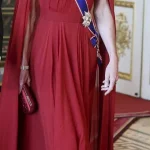Princess of Wales Wears Deep Crimson Givenchy Gown Designed by Sarah Burton for Historic Windsor Castle Event