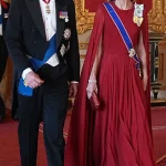 Princess of Wales Wears Deep Crimson Givenchy Gown Designed by Sarah Burton for Historic Windsor Castle Event