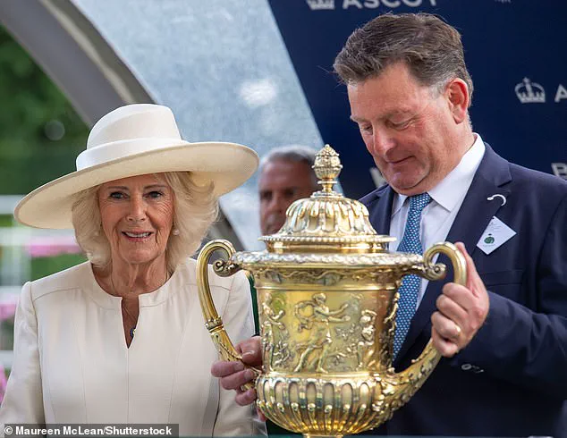 Queen Camilla Makes Elegant Appearance at Ascot Racecourse's King George Racing Weekend in Stylish Ensemble