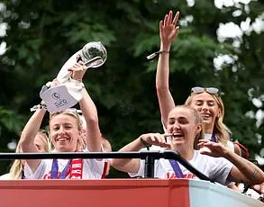 Royal Couple Offers Rare Glimpse of Blended Family at Lionesses' Euros Victory Parade