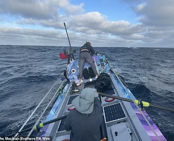 Scottish brothers survive storm during Pacific rowing journey to raise funds for clean water